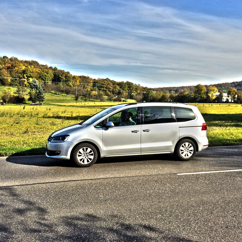 The VW Sharan 1,4 TSI při testování